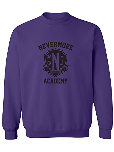 zerogravitee Nevermore Academy Crewneck Sweatshirt in Purple - X-Large