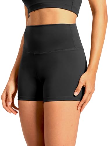 Roself Moment Radlerhose Damen 10cm Kurze High Waist Bequeme Stretch Sportshorts für Fitness, Yoga, Gym, Sommer