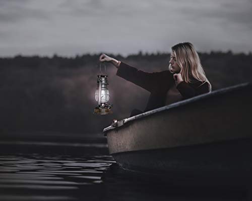 Yakii Led Vintage Lantern Metal Hanging Hurricane Lantern 12 Led Dimmer Switch Cold White Battery Operated Lantern Power Outage Indoor Camping Lighting Outdoor Brooklyn Lantern Decoration(Black) #TOP5