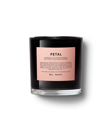 Product Image of the Petal Boy Smells Candle | 50 Hour Long Burn | Coconut & Beeswax Blend | Luxury Scented Candles for Home (8.5 oz)