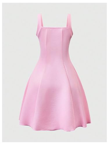 SHENHE Girl's Summer Sleeveless Fit and Flare Dress Pearl Beaded Wedding Guest Party Flowy Dress2