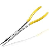 LEONTOOL 11 Inches Long Reach Long Nose Pliers Straight Needle Nose Pliers Chain Nose Pliers Wire...