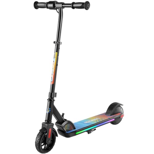 Caroma Trottinette pour Enfants, 3 Roues Clignotantes à LED en polyuréthane avec Barre en T en Alliage d'aluminium pour Enfants et Tout-Petits Filles et garçons de 3 à 12 Ans (Rose)