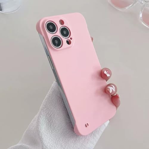Coque couleur bonbon rose pour iPhone 12 Mini style sans cadre au quotidien