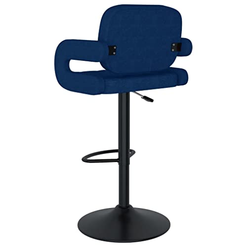 Tabourets de bar bleu en tissu pour cuisine ouverte et repas conviviaux - 4