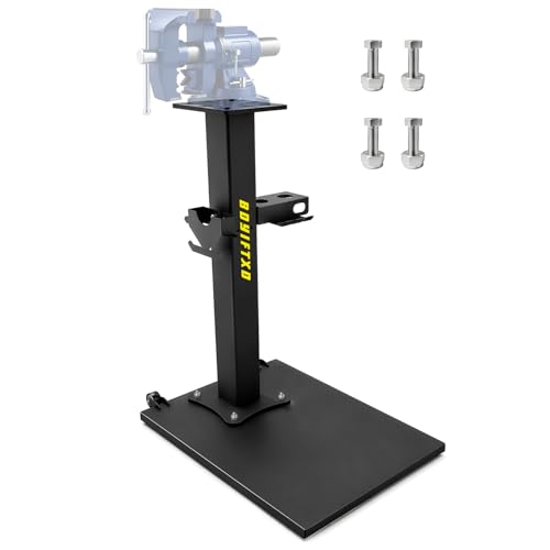 Movable Vice Stand Heavy Duty Bench Vise Stand with Accessory Rack
