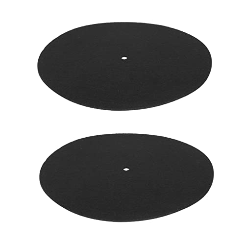 UKCOCO 2Piezas Estera de Vinilo Reproductor de Disco Grosor de Antivibración y Resistente Rasguños Accesorio Turntables