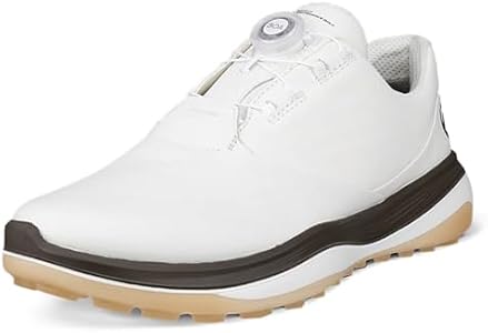 ECCO Lt1 Men's Boa Hybrid Waterproof Golf Shoes, White, 40 EU