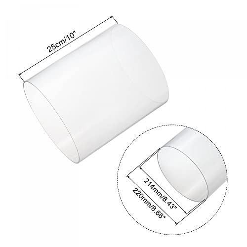 Sourcing map Tubo acrilico trasparente rigido