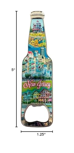 Imán Refrigerador Decorativo con Abridor Nueva Jersey miniatura 2