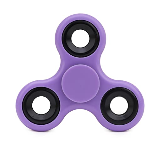 Toyland® Fidget Hand Spinner - Soulagement du Stress et de l'anxiété - 38 Motifs au Choix (Anneaux Violets et Noirs)