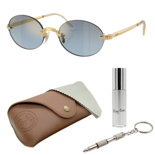 Ray-Ban RB3929 by A$AP ROCKY METAL ���Ȃ��I�[�o���V�F�C�v �T���O���X �j�����p RAYBAN�����A�C�E�F�A�L�b�g�t��, �A���X�^�S�[���h�t���[��/�u���[�O���f�[�V�����_�[�N�O���[�����Y�B, 54 mm