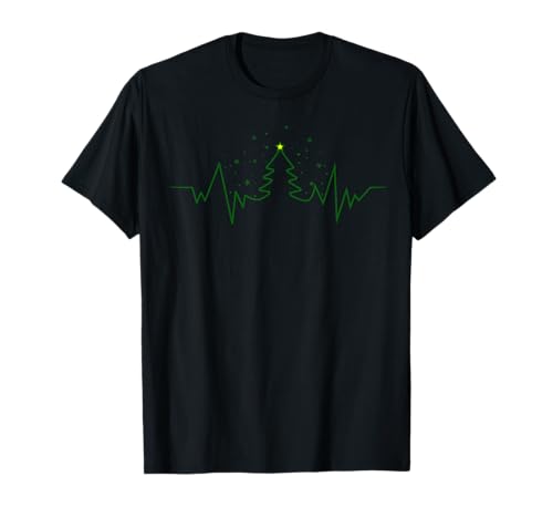 Arbre de Noël Battement de Coeur drôle pour Noël T-Shirt