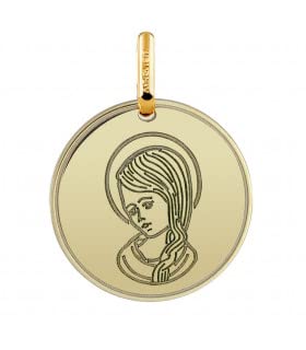 Médaille baptême or 750/00 Vierge Marie de qualité artisanale haut de gamme