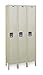 Hallowell UY3818-1A-PT Maintenance Free Quiet KD Metal Locker, Assembled, 3-Wide Grouping, 1 Tier, 72" Opening Height, 78" Frame Height, 18" Width x 21" Depth, Parchment