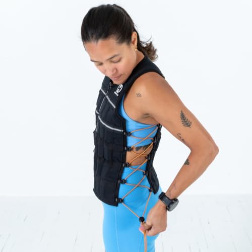 Image of Hyperwear Hyper Vest ELITE Fully Adjustable Weight Vest - Stretch CORDURA Fabric Zipper Thin Steel Weights - Weighted Vests for Running, Strength, Endurance, Walking - Sizes S, M, L, XL