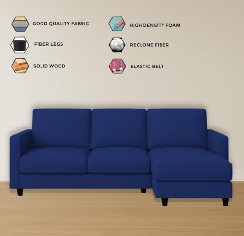 Image of The MM Furniture store Premium Fabric Sofa - Sapphire (4 Seater - RHS)
