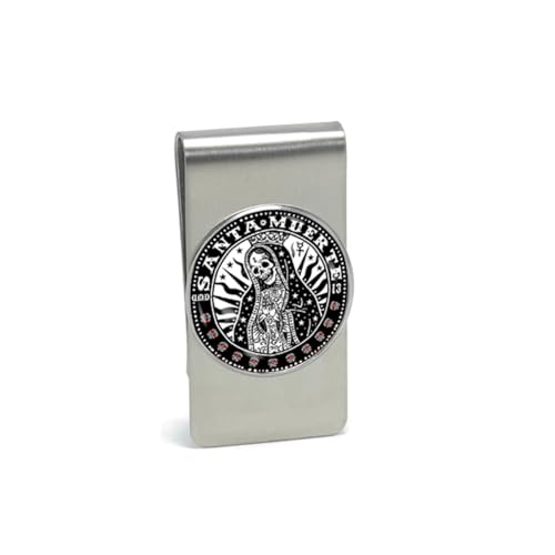 Santa Muerte Stainless Steel Credit Card Cash Money Clip gift