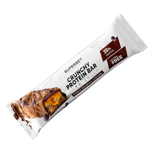 Superset Nutrition - Crunchy Protein Bar (64g) - Eiwitrepen - Eiwitrijke repen - Choco Brownie Karamel