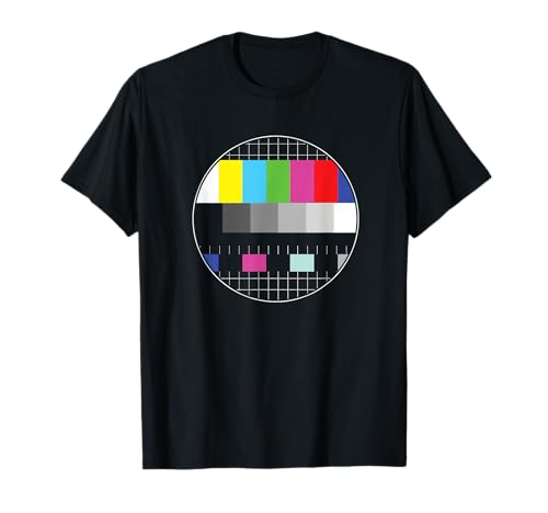 Sendeschluss Testbild Fernseh-Test Chart Feierabend Geschenk T-Shirt