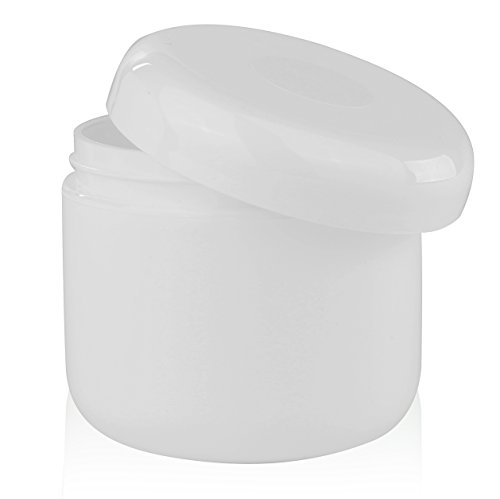Body Love Cosmetic Jars, 12 Jar Containers with 4 Oz Capacity, Removable Inner Liner, Dome Lid Cover with Lining Protection, Compact and Travel Friendly, Made in the USA (White, 12 Pack)
