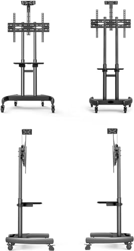 Soporte móvil para TV con estantes miniatura 6