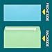 #10 Multicolor Envelopes Self Seal, 50/pack, Colored Envelopes Letter Size 4 1/8 x 9 1/2 inch, Business Envelopes for Cards, Invitations, Holiday, Postcards, Gifts, 32lb Heavyweight Paper