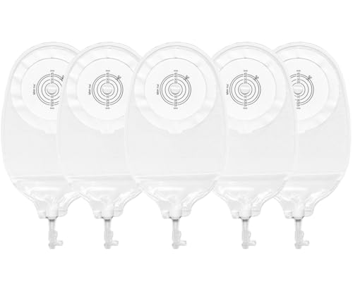 10PCS One-Piece Urostomy Bag Drainable Pouch with 15-45mm Cut-to-Fit Wafer