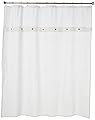 Madison Park Finley 100% Cotton Shower Curtain, Waffle Weave Texutre Minimalistic Design, Modern Bathroom Decor, Machine Washable, Fabric Privacy Screen 72x72", White