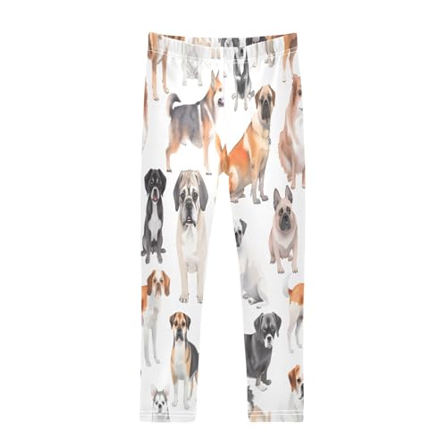 Toddler Girls Leggings Printed Yoga Pants Leggings Dog Breeds for Kids