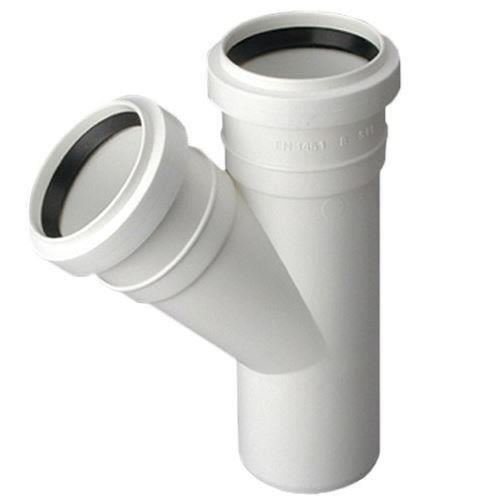Sewage Installation Tee Connector Joint 40/40mm Pipe Diameter 67deg Angle