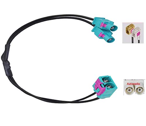 M.I.C. SKAA-51B:KFZ Auto Radio Antenne Adapter 2 x Fakra Stecker - Doppel Fakra Buchse