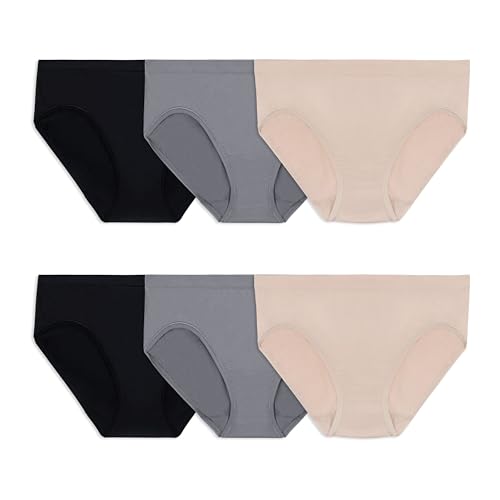 Fruit of the Loom Women's No Show Seamless Underwear, Amazing Stretch & No Panty Lines, Available in Plus Size