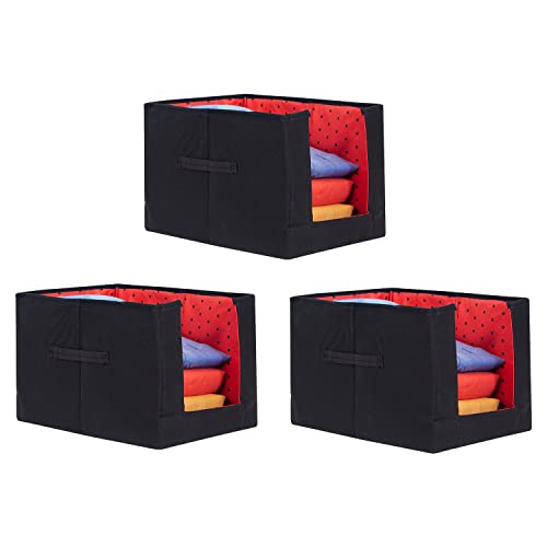 PrettyKrafts 3 Pcs Non Woven Shirt Stacker/Cloth Organizer for St...