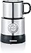 SEVERIN Emulsionador de leche por inducción, espumador eléctrico que no quema la leche, jarra espumadora apta para el lavavajillas, acero inoxidable cepillado/negro, SM 3583
