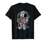 Astronauta tocando el acordeón instrumentalista Camiseta