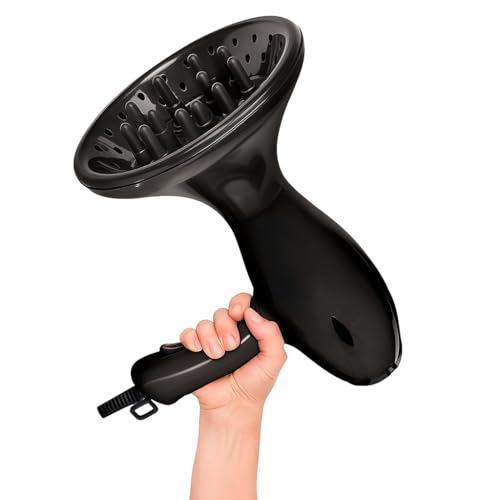 Difusor De Ar P/Secador Universal Cachos Profissional Cor Preto