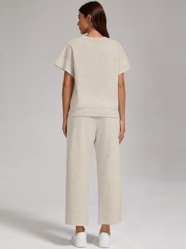 ZFLM Women's 2 Piece Lounge Set Fashion Travel Outfits Vacation Loungewear Comfy Wide Leg Tracksuit S-2XL4