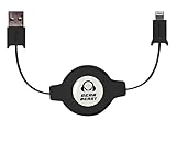 Retractable Lightning Cable [Apple MFi Certified], 3.3 Feet, 8 Pin to USB Sync Cable Charging Cord for iPhone X 8 8 Plus 7 7 Plus 6s 6s Plus 6 6 Plus iPad Pro 12.9 and 9.7, iPad Air, iPad Mini, More