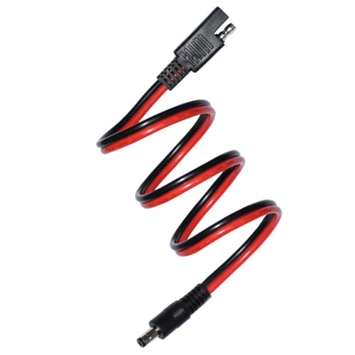 Lerpwige Cable alargador de carga para panel solar de PVC de 14 AWG, con conectores de 5 mm x 2 de 1 mm a 2 pines