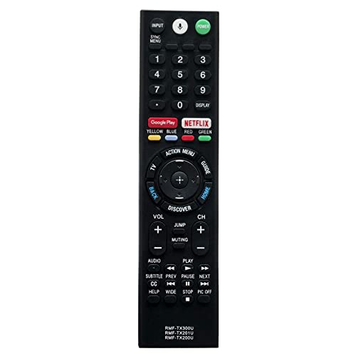 VINABTY RMF-TX300U RMF-TX200U RMF-TX201U Remote control replaced Compatible with Sony BraviaTV KD-77A1 KD-75XE9405 KD-65XE8505 KD-75XE8505 KD-49XE8004 KD-55A1 KD-43XE8004
