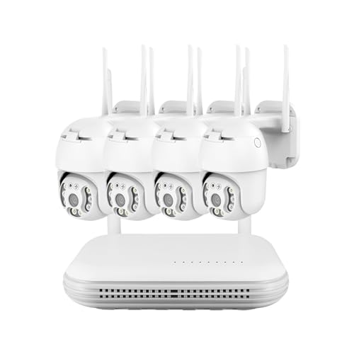 Sistema de cámara de seguridad, sistema CCTV, Kits de cámaras de vigilancia Ptz Cámara Cctv 2MP Video Video vigilancia NVR exterior Cctv Kit de de seguridad exterior para uso en interiores y exteriore