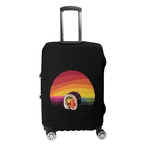 Sushi Vintage Funny Travel Luggage Cover Baggage Suitcase Cover Protector Skins 19-32 Inch4