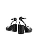 DREAM PAIRS Platform Heels for Women High Block Chunky Open Toe Ankle Strap Heels Fashion Wedding Party Evening Prom Dance Dress Pump Sandals Shoes,Size 8.5,Black-PU,SDHS2420W