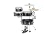 Tama Cocktail-JAM 4-Piece Shell Pack with Hardware, Midnight Gold Sparkle