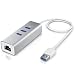 Produktbild CSL USB 3.0 3-Port Hub inkl. Gigabit Ethernet LAN Netzwerkadapter RJ45 - Super Speed bis zu 5 Gb s - 3 Port Verteiler inkl. Power-LED - Gigabit-LAN 10 100 1000 Mbit - Windows Linux und Mac