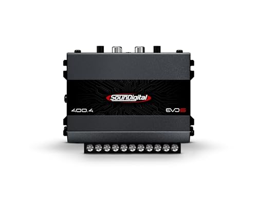 Módulo Amplificador Soundigital 400.4 Evo 6 Classe D 4 Canais 4 Ohms - por Canal 2 Ohms E Bridge 4 Ohms - 400w Rms 4c Potência Som Automotivo Carro Moto Suv 400 Wrms Sd400.4 Sd400x4 Sd400.4-4 400.4-4