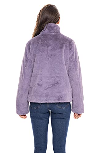 S.e.b. By Sebby Women's Faux Fur Jacket, Cute Fluffy And Fuzzy Coat, Medium Weight Perfect For Fall And Winter #TOP3