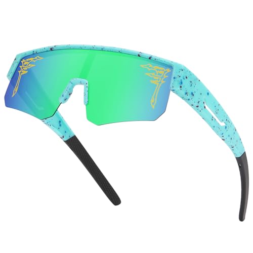 Image of FIXEROS Polarized Fit Over Glasses Sunglasses for Men Women Wrap Around Sports Goggles for Driving Cycling Fishing