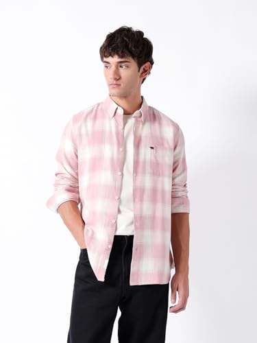 Image of THE Bear House Cotton Men Shirt, Slim Fit